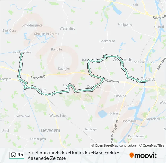 95 Bus Line Map