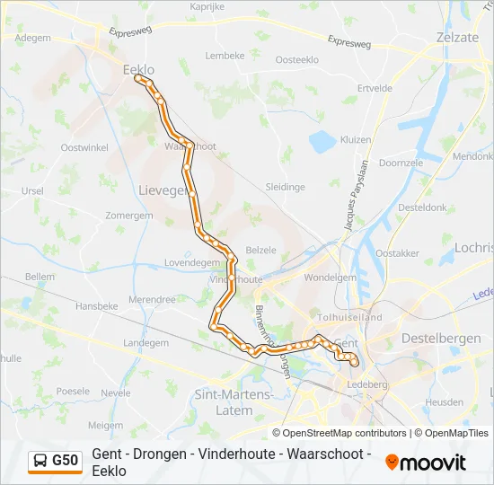 G50 Bus Line Map