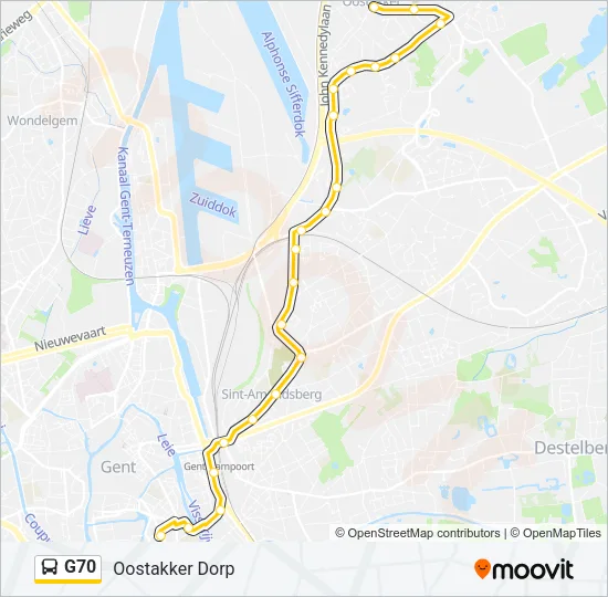 G70 Bus Line Map