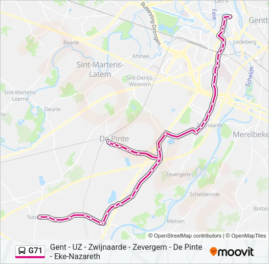 G71 Bus Line Map