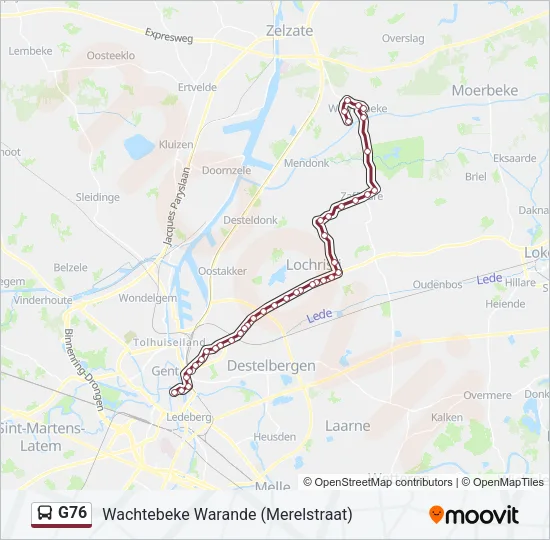 G76 Bus Line Map