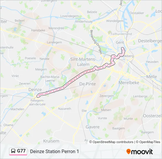 G77 Bus Line Map
