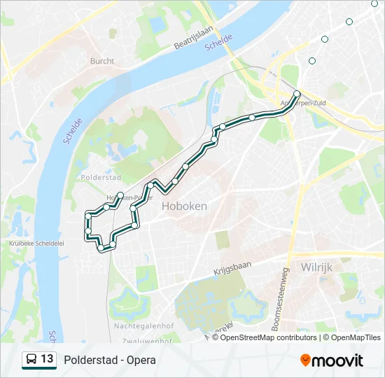 13 Bus Line Map