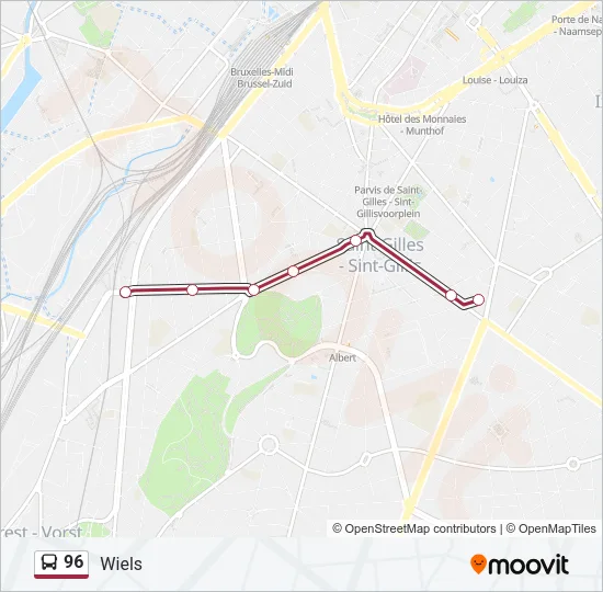 96 Bus Line Map