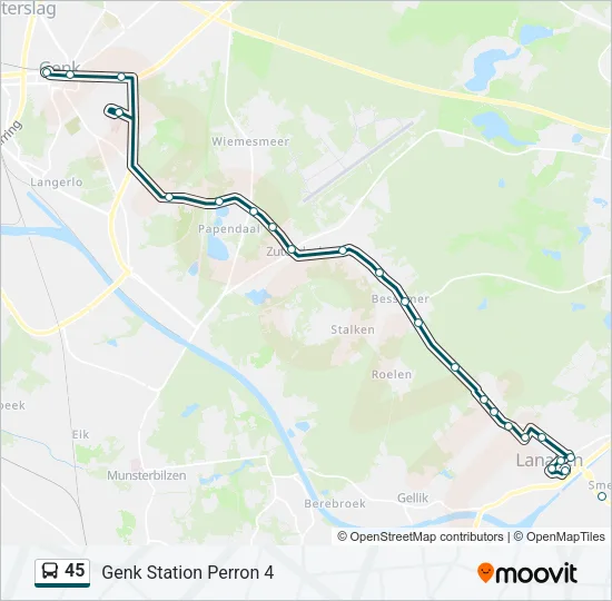 45 Bus Line Map