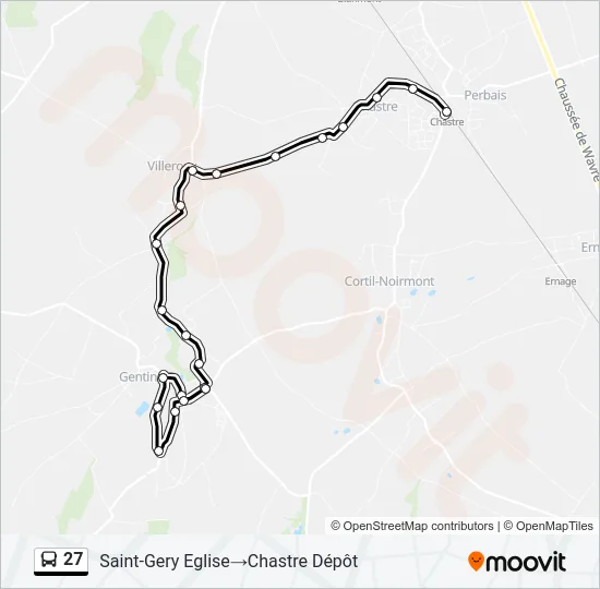 27 Bus Line Map