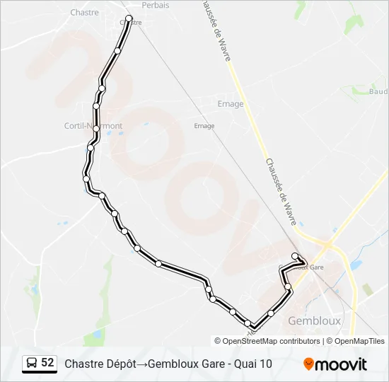 52 Bus Line Map
