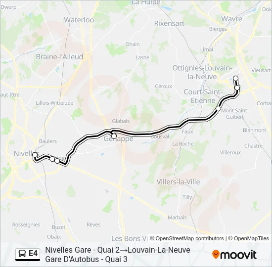 E4 Bus Line Map