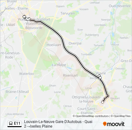 E11 Bus Line Map