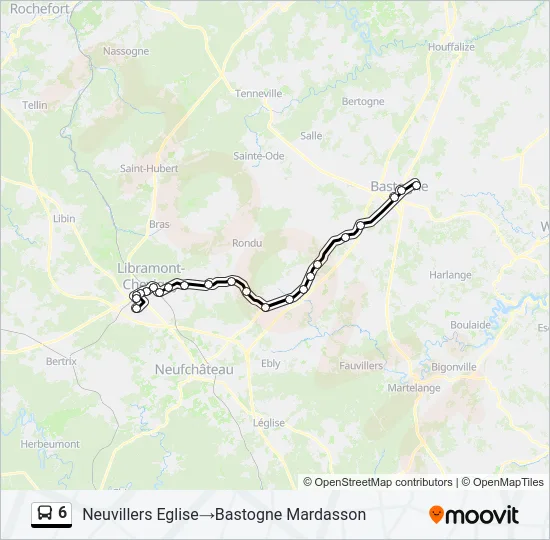 6 Bus Line Map