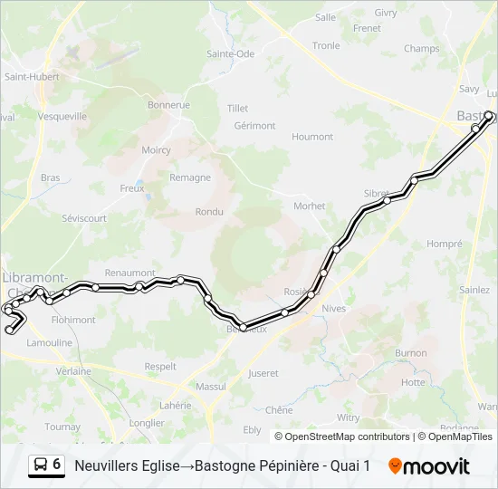 6 Bus Line Map