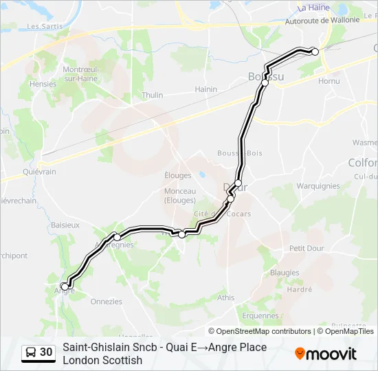 30 Bus Line Map