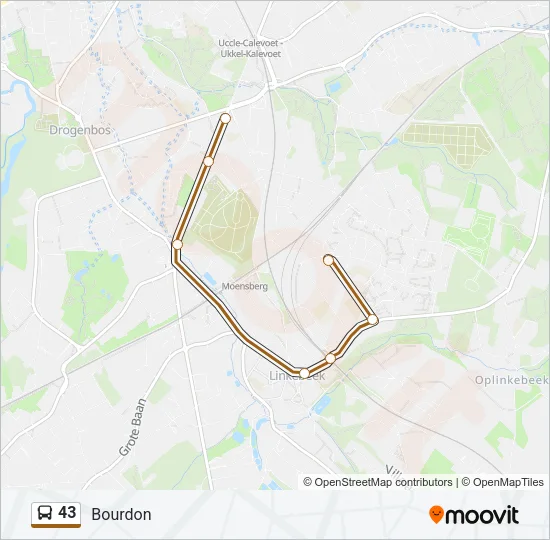 43 Bus Line Map