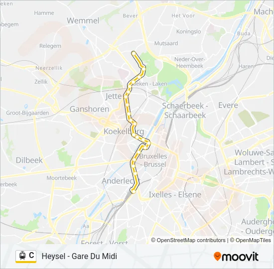 C Light Rail Line Map