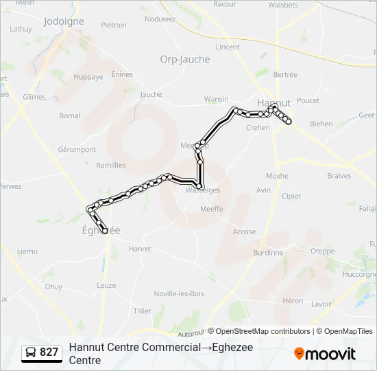 827 Bus Line Map