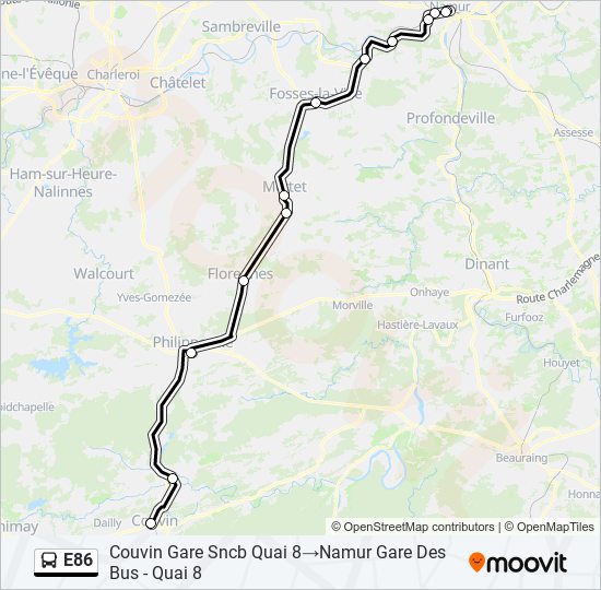 E86 bus Line Map