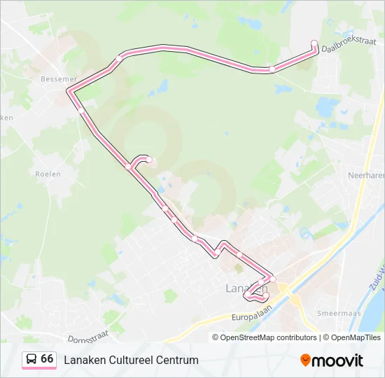 66 Bus Line Map