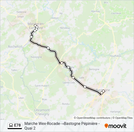 E78 Bus Line Map