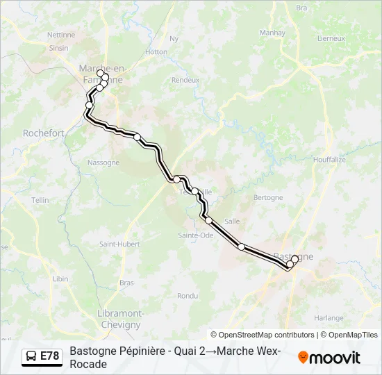 E78 Bus Line Map