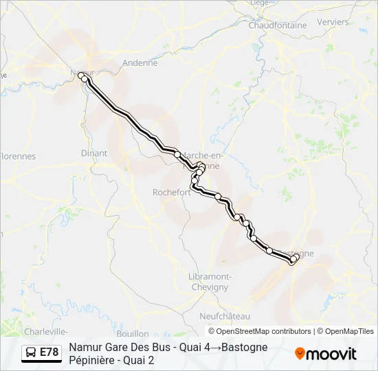 E78 Bus Line Map