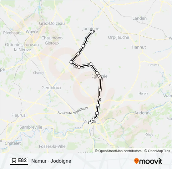 E82 Bus Line Map
