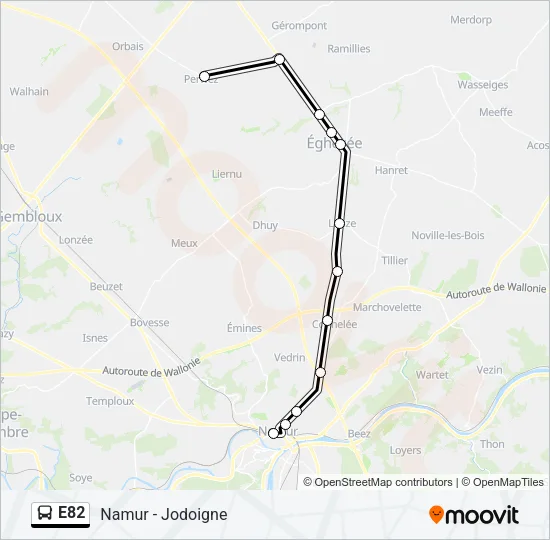 E82 Bus Line Map