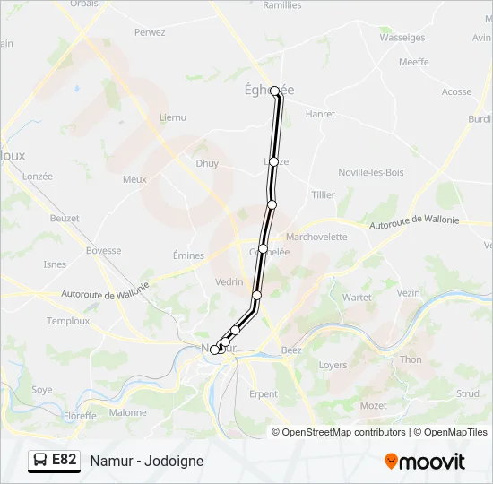E82 Bus Line Map