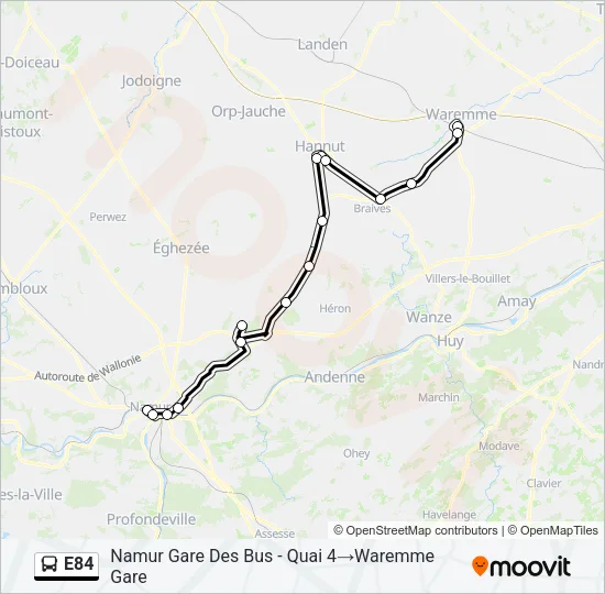 E84 Bus Line Map