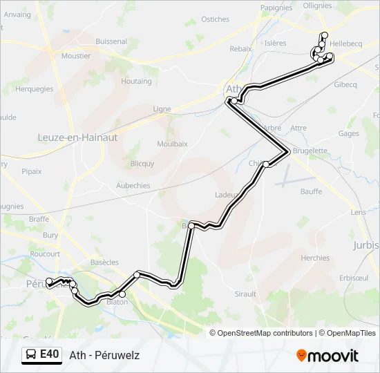 E40 Bus Line Map