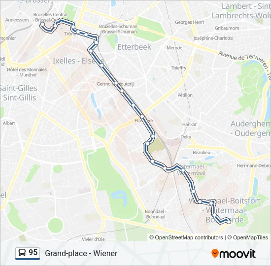 95 Bus Line Map