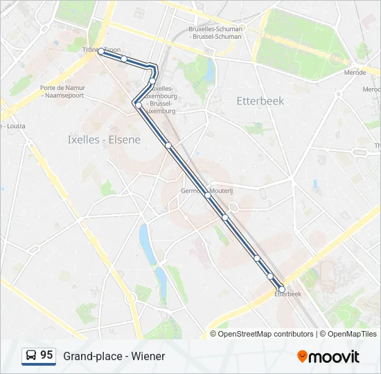 95 Bus Line Map