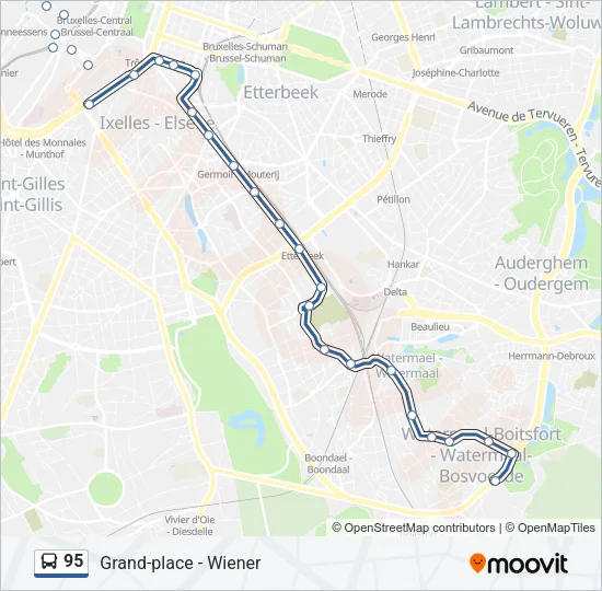 95 Bus Line Map