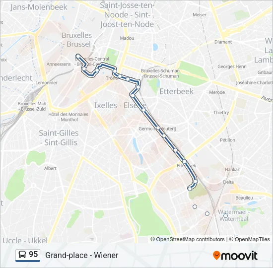 95 Bus Line Map