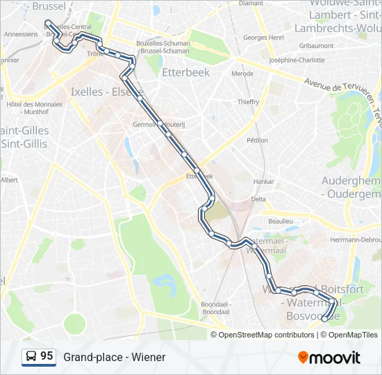 95 Bus Line Map