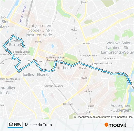N06 Bus Line Map
