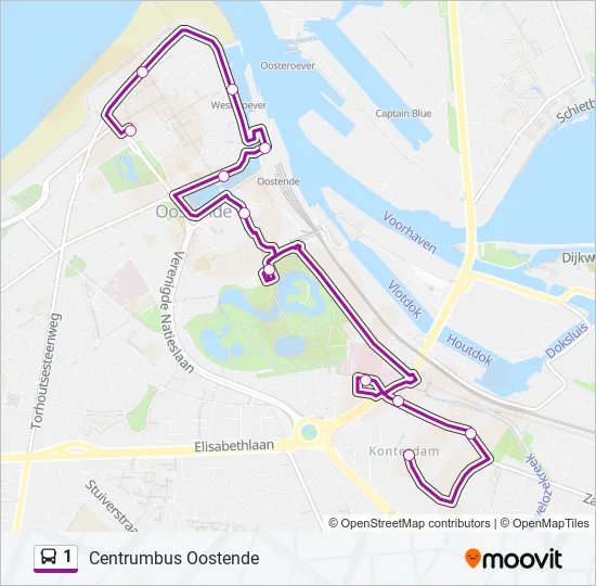 1 Bus Line Map