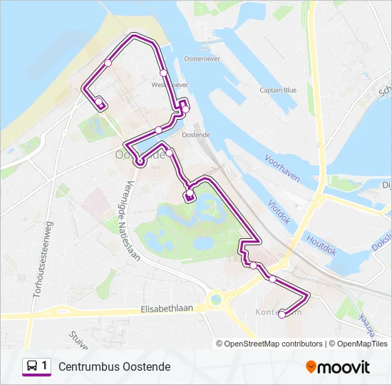 1 Bus Line Map