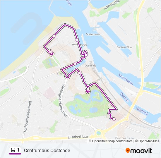 1 bus Line Map