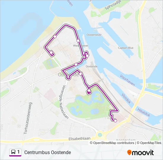 1 Bus Line Map
