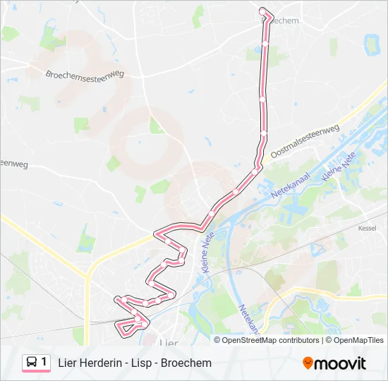 1 Bus Line Map