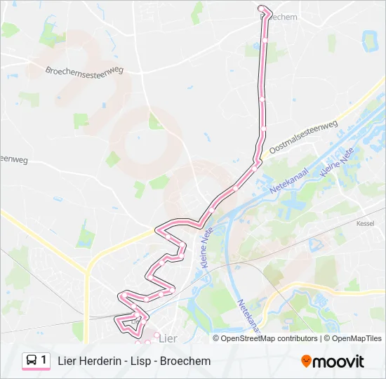 1 Bus Line Map