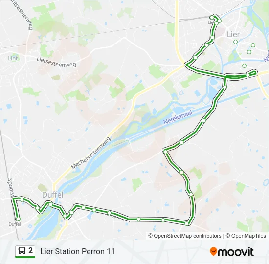 2 Bus Line Map
