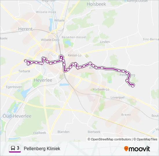 3 Bus Line Map