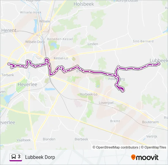 3 Bus Line Map
