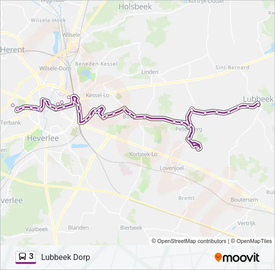 3 Bus Line Map