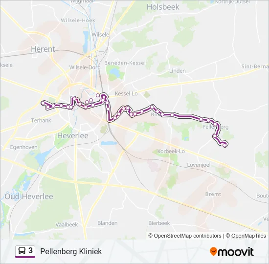 3 Bus Line Map
