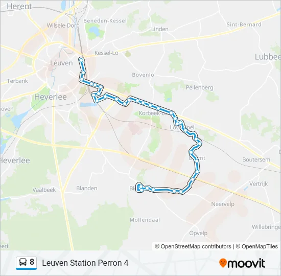 8 Bus Line Map