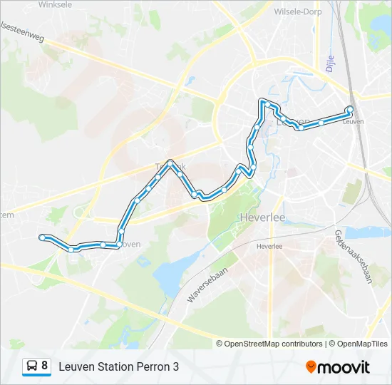8 Bus Line Map