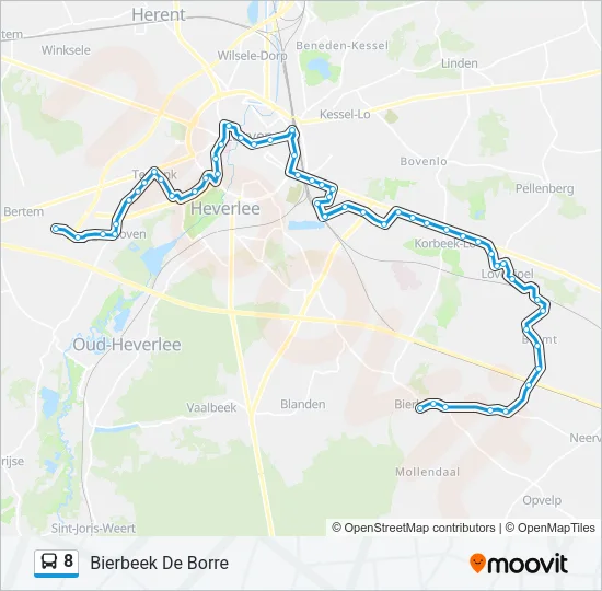 8 Bus Line Map