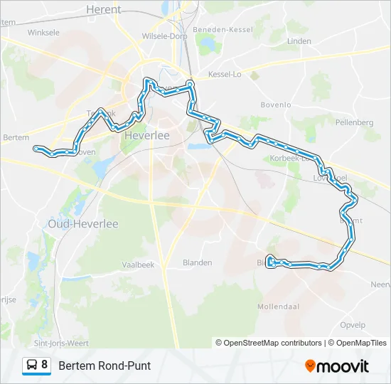8 Bus Line Map